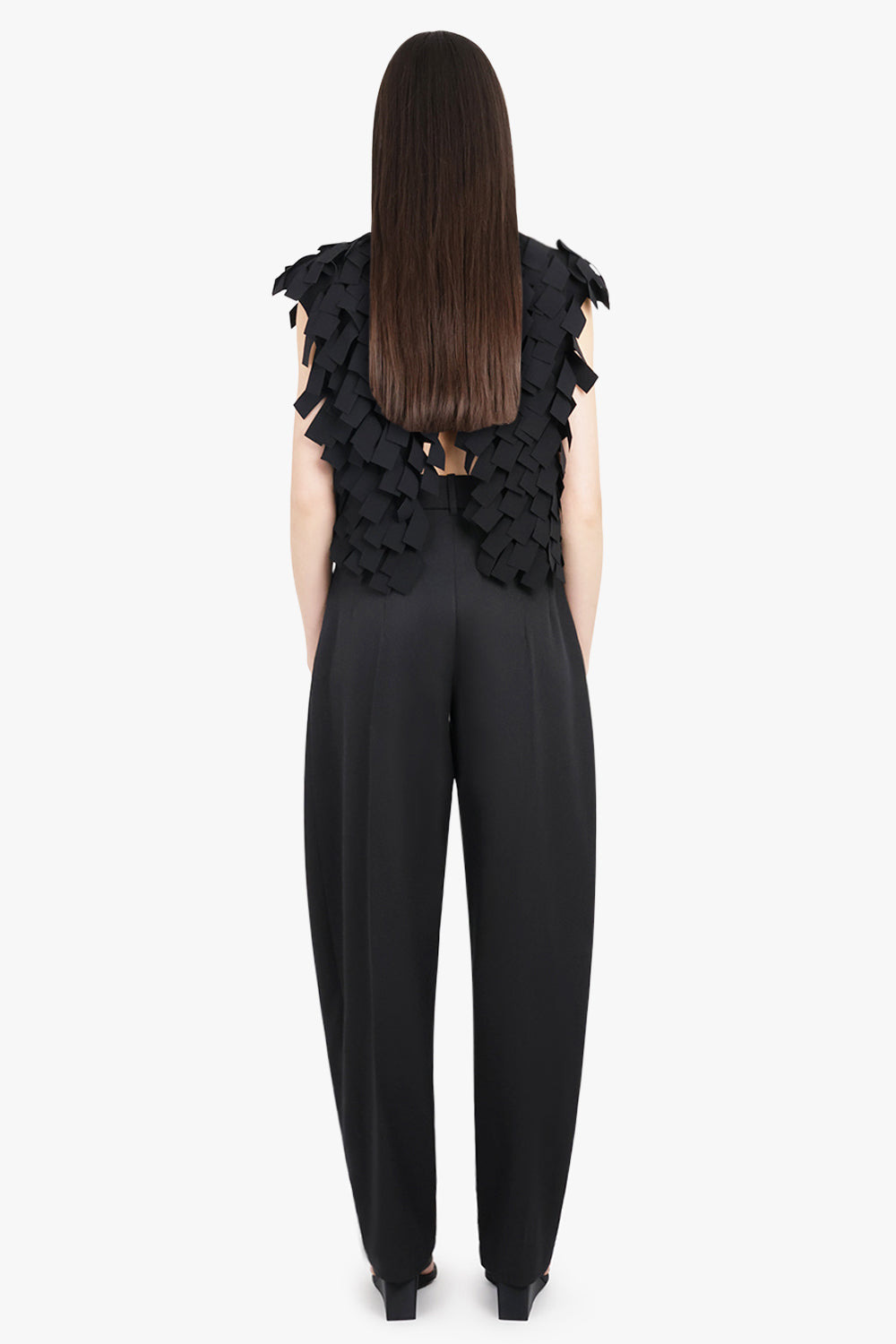 MULTI RECTANGLE FLOATING S/S TOP | BLACK - 5
