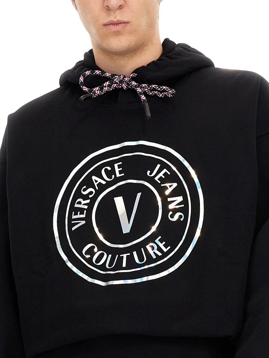 VERSACE JEANS COUTURE SWEATSHIRT WITH LAMINATED LOGO - 4