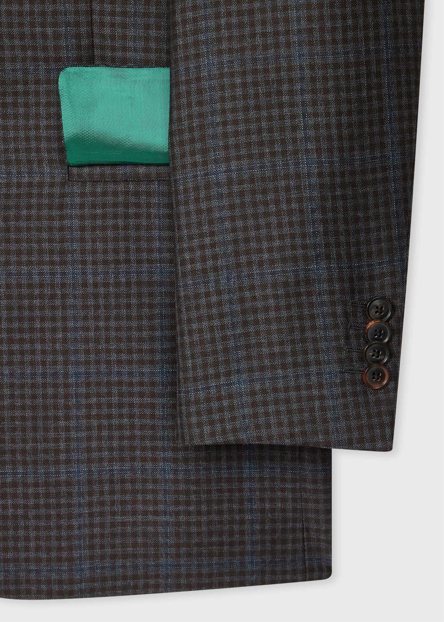 The Brierley - Navy and Grey Check Wool Blazer - 3