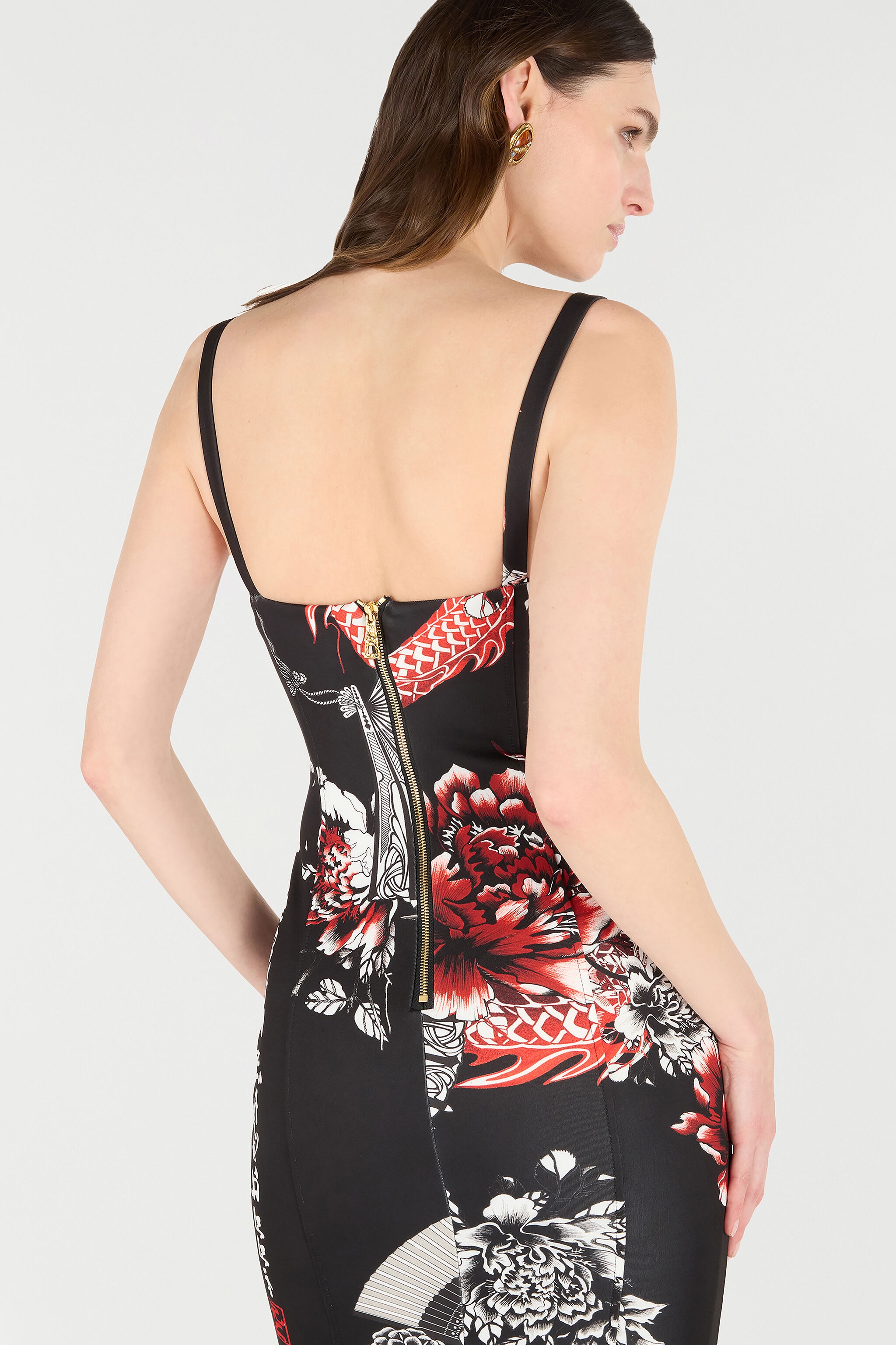 Midi Dress With Dragon - 7