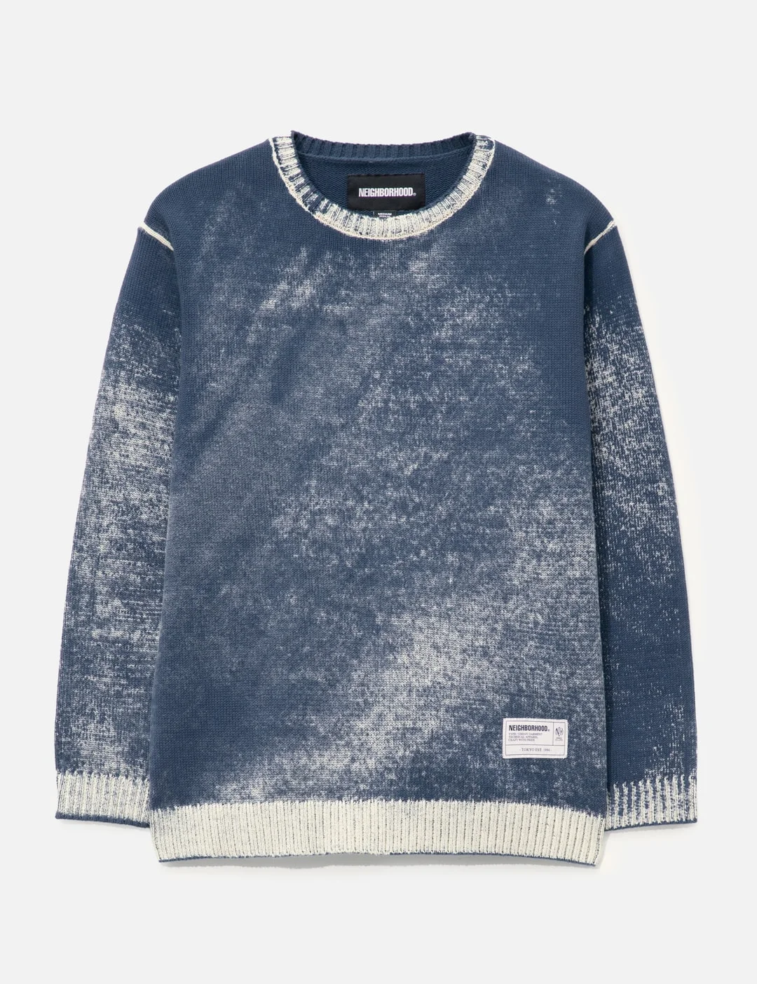 PIGMENT BLEED CREWNECK SWEATER - 1