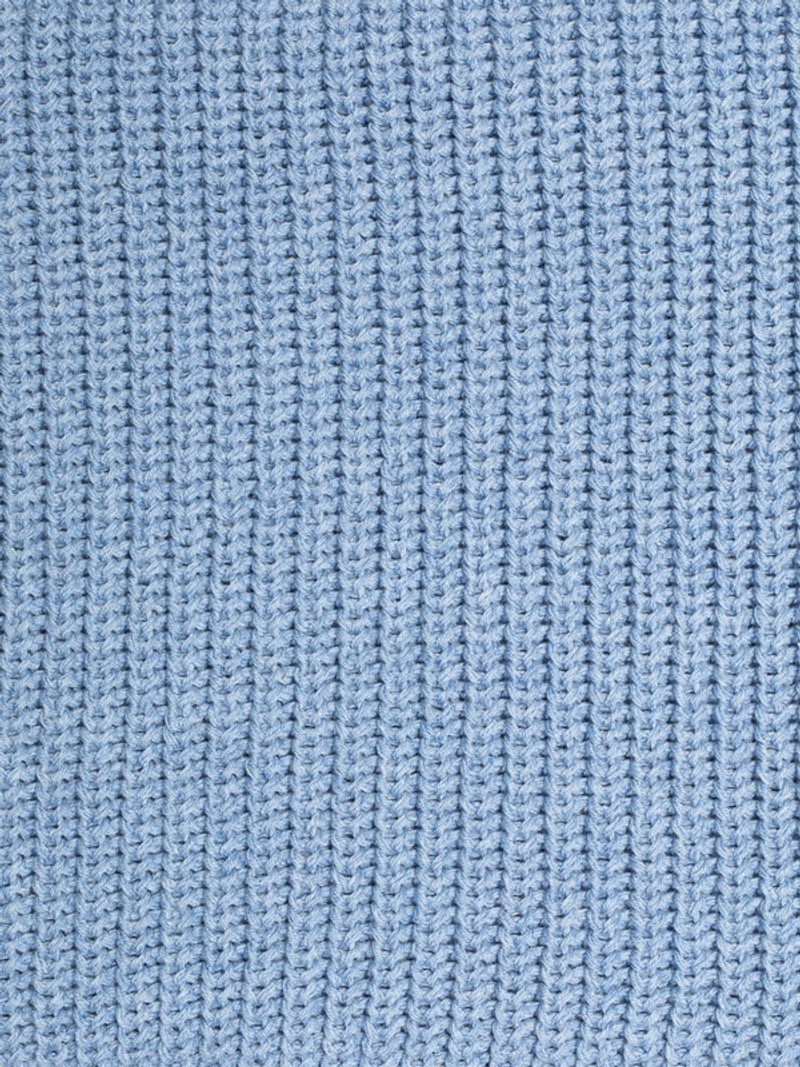 August Rib Cotton Sweater Bluemelange 5
