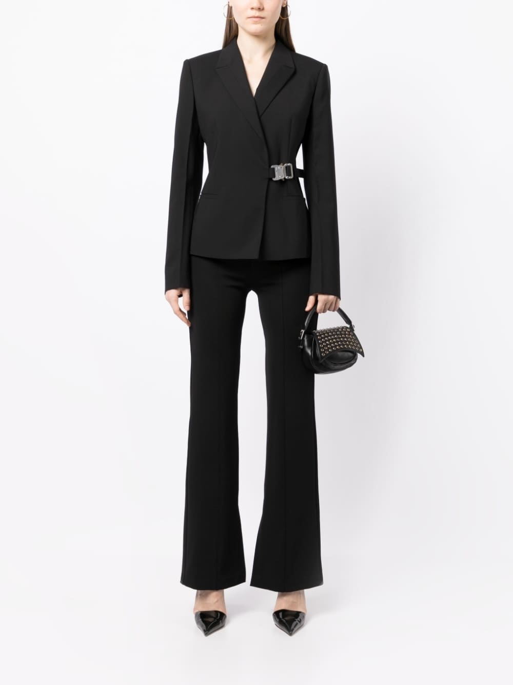 buckle-fastening wrap blazer - 2