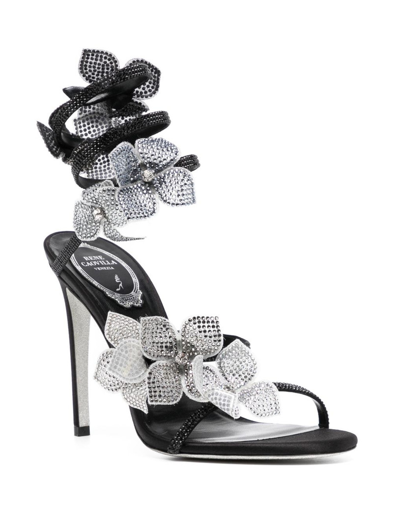 RENE CAOVILLA crystal embellishment sandals outlook