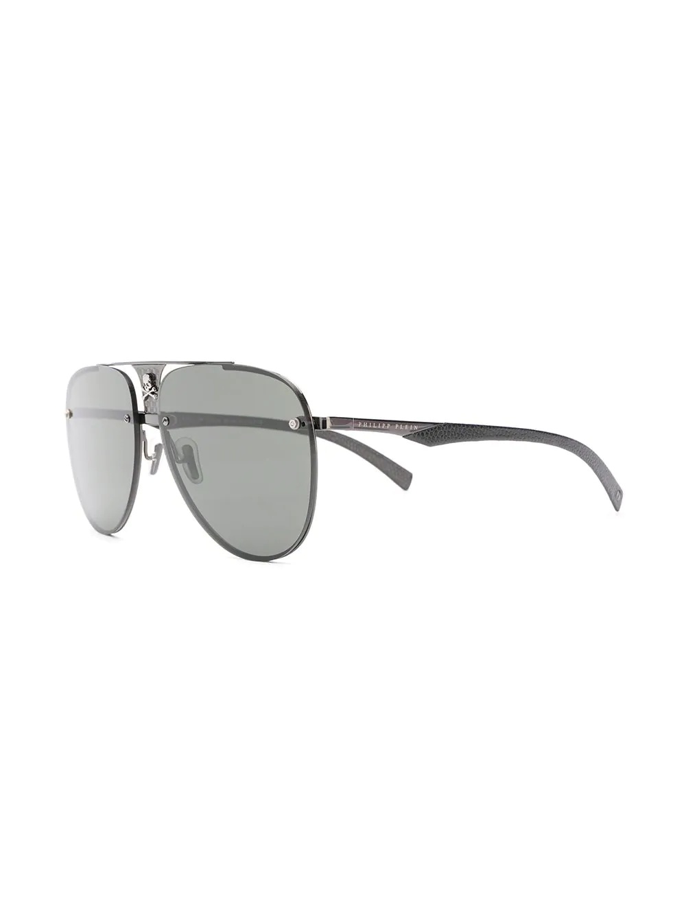 skull detail aviator sunglasses - 2