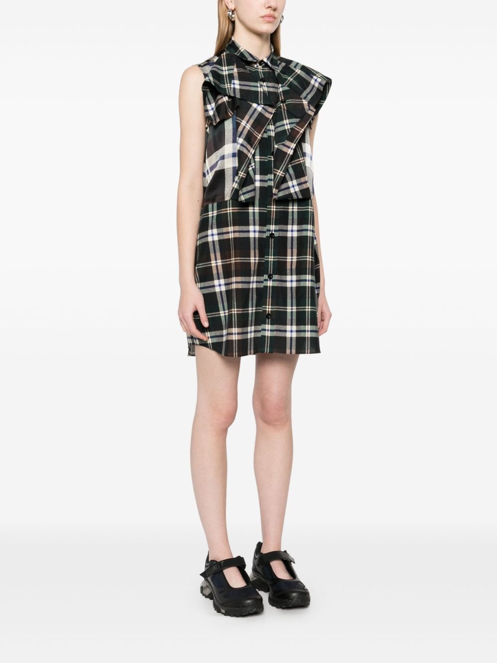 checked mini dress - 3
