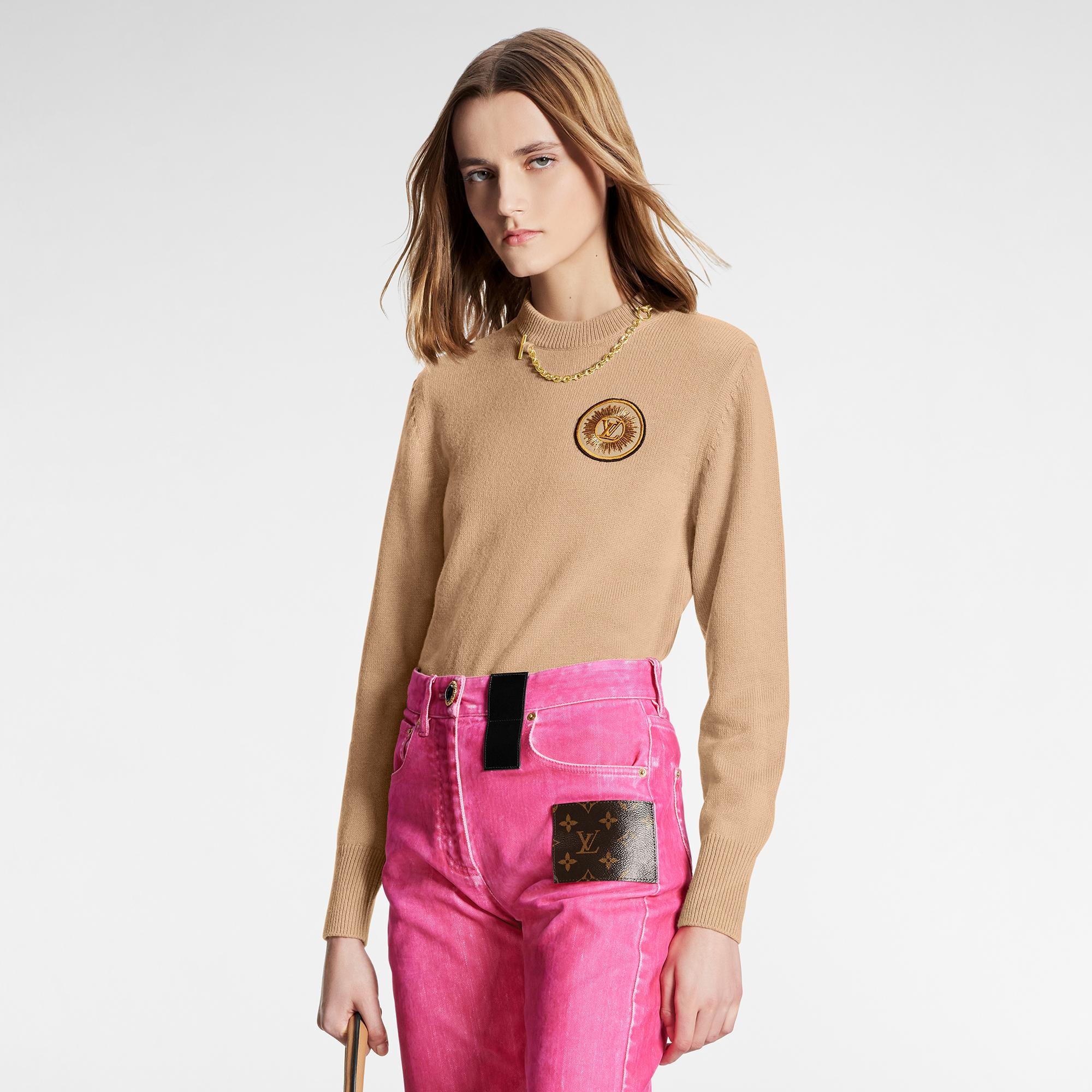 Chain Detail Patch Sweater - 5