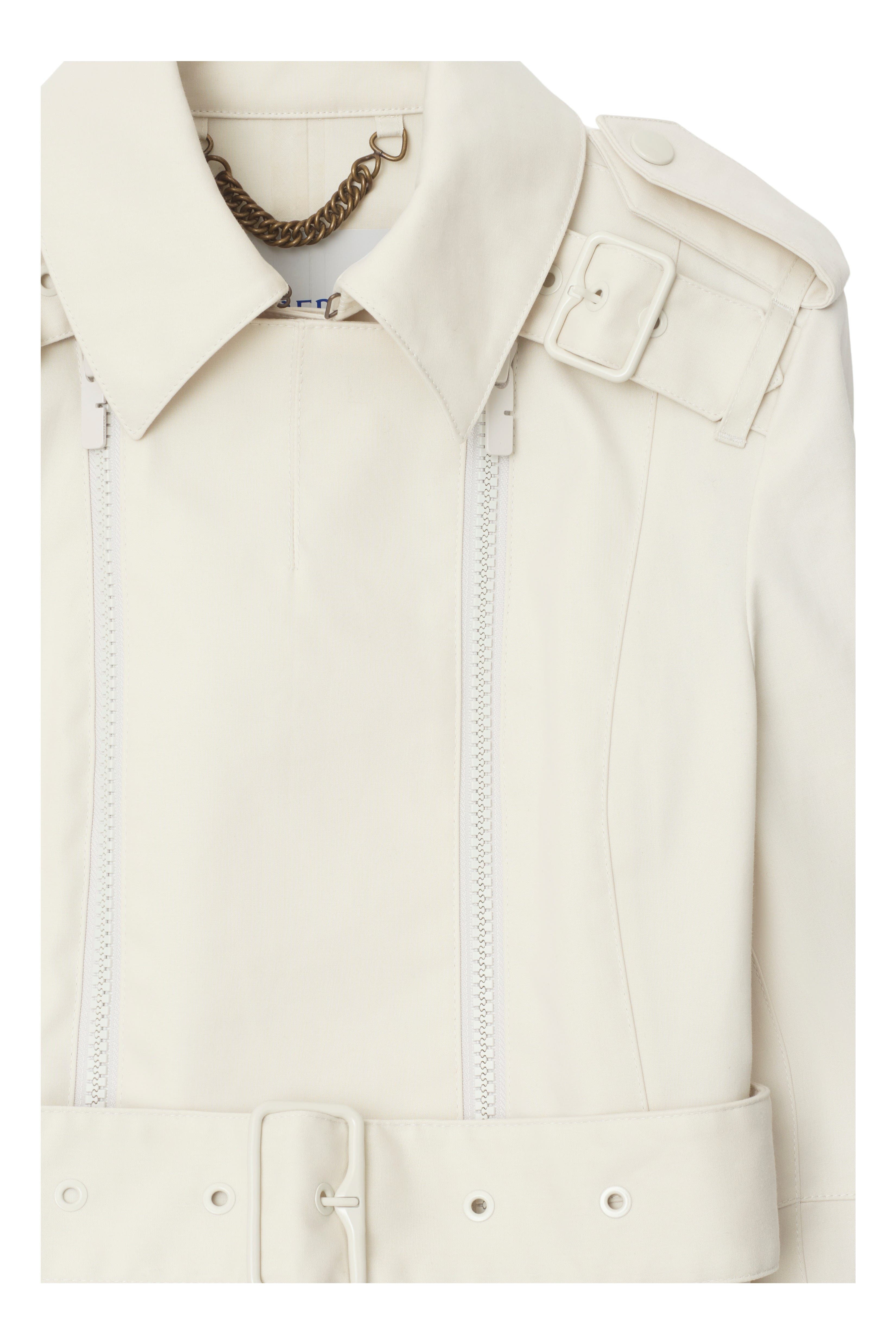 burberry Bonded Cotton Trench Jacket in Sail at Nordstrom - 5