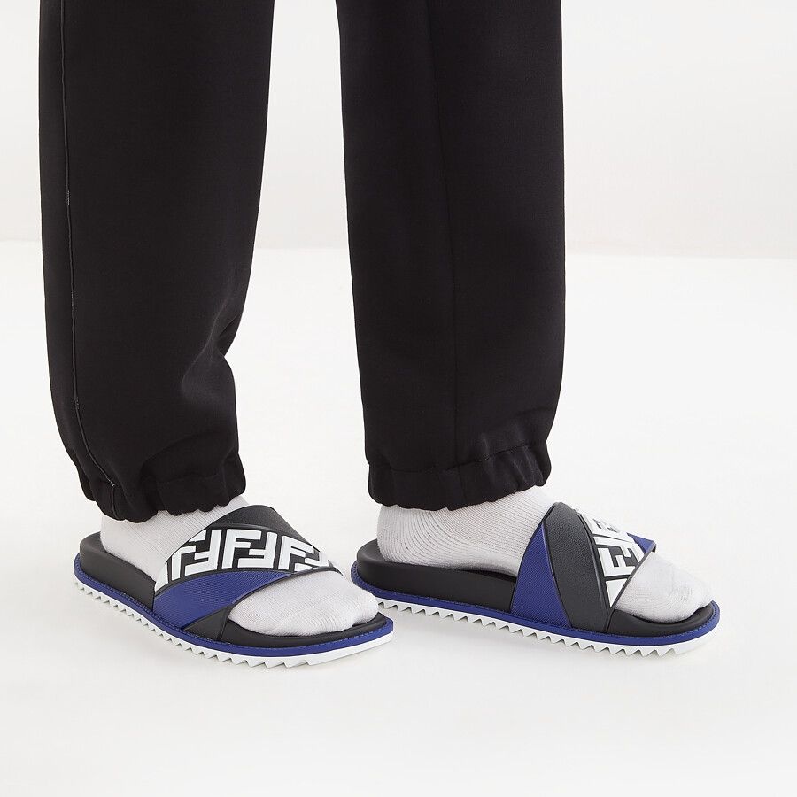 Black rubber slides - 5