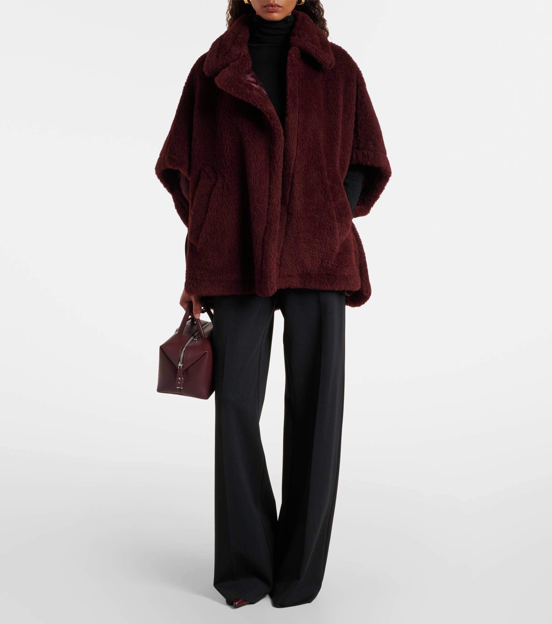 Tebe alpaca wool-blend cape - 2