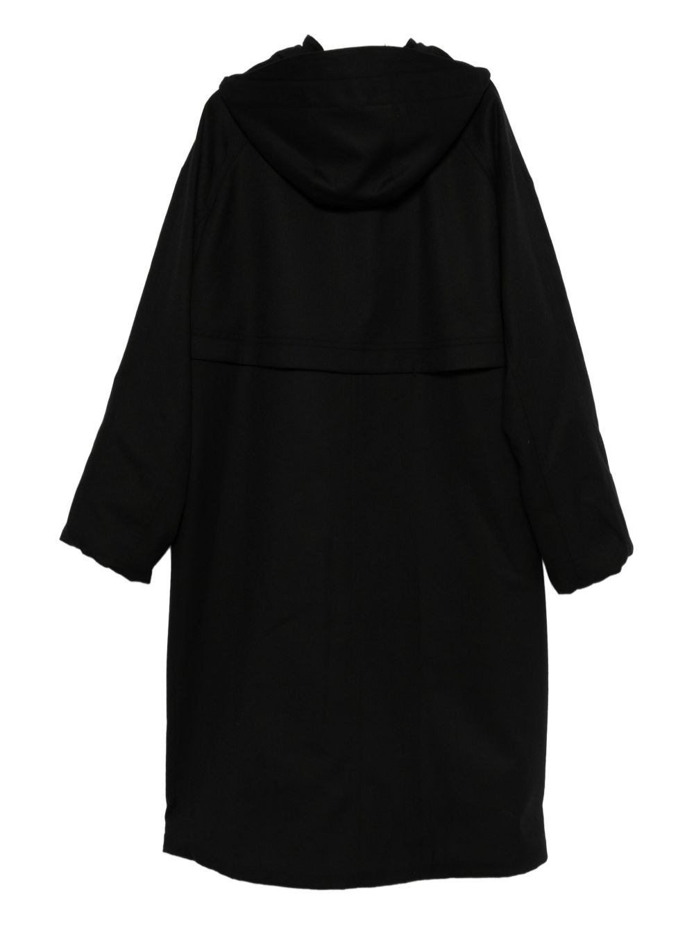 hooded wool coat - 2