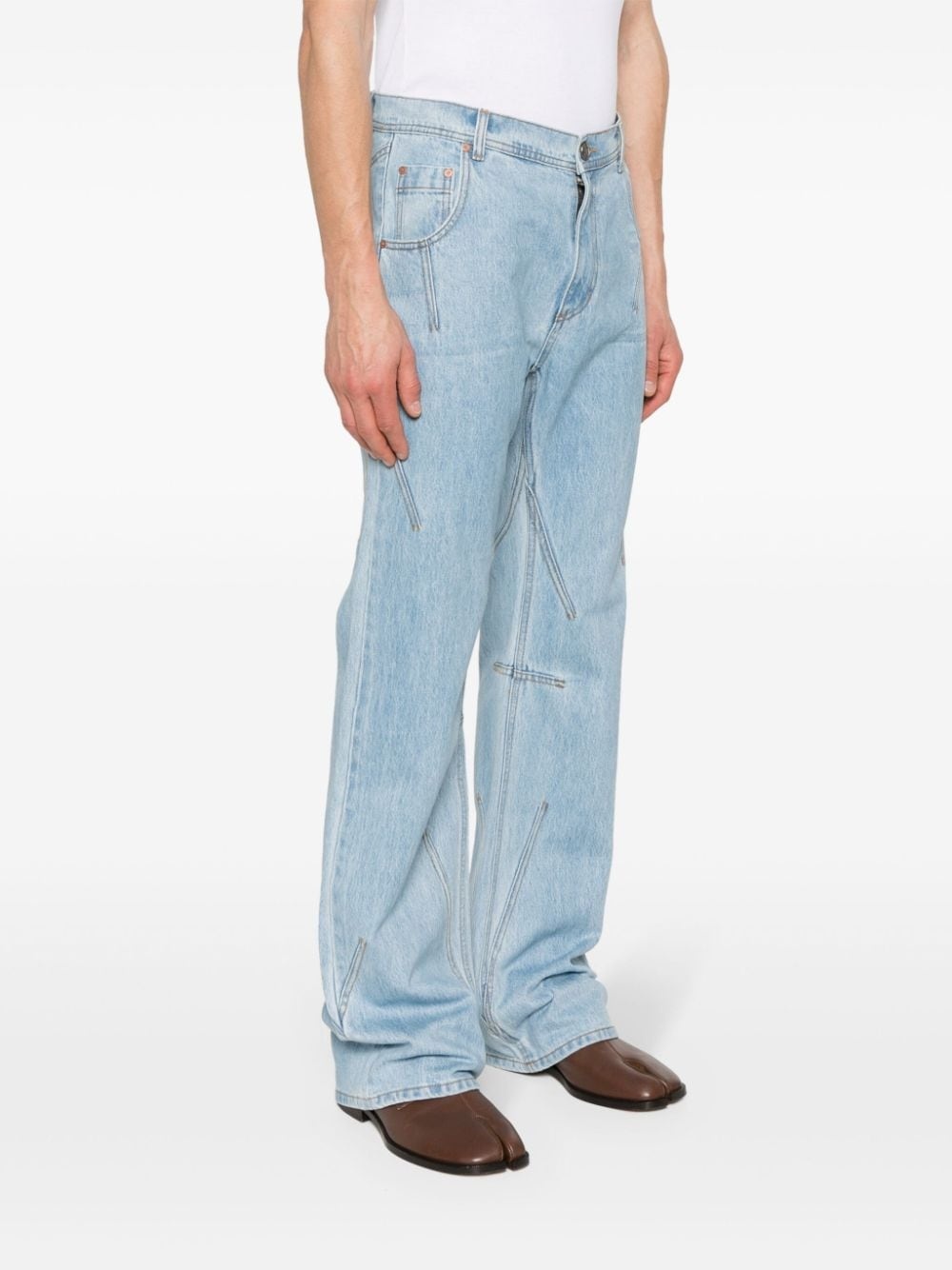 mid-rise wide-leg jeans - 3