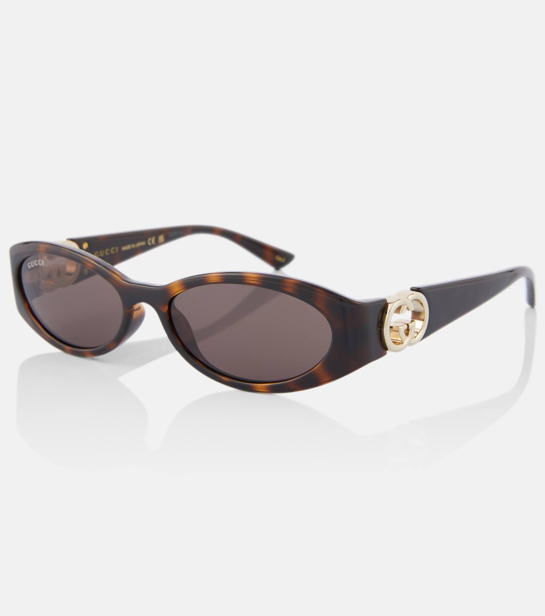 Interlocking G oval sunglasses - 4