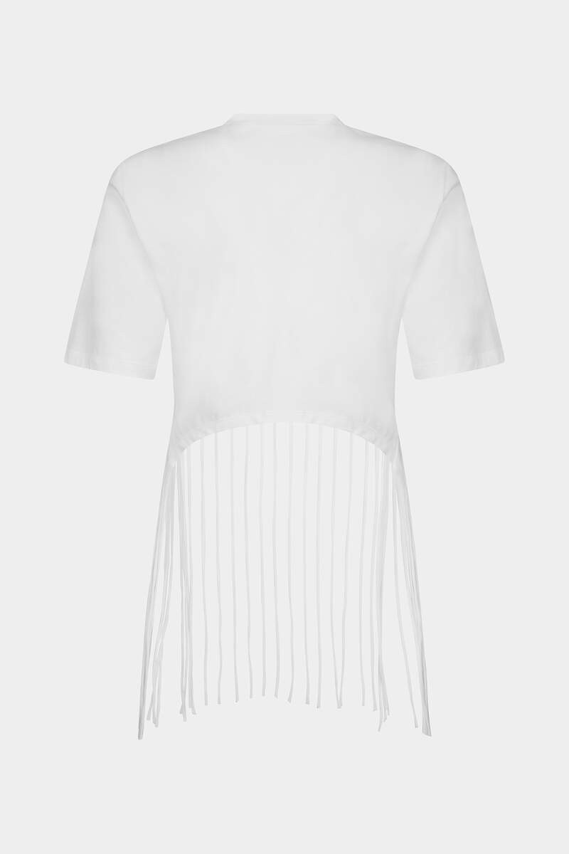 DSQUARED2 EASY FIT FRINGED T-SHIRT outlook