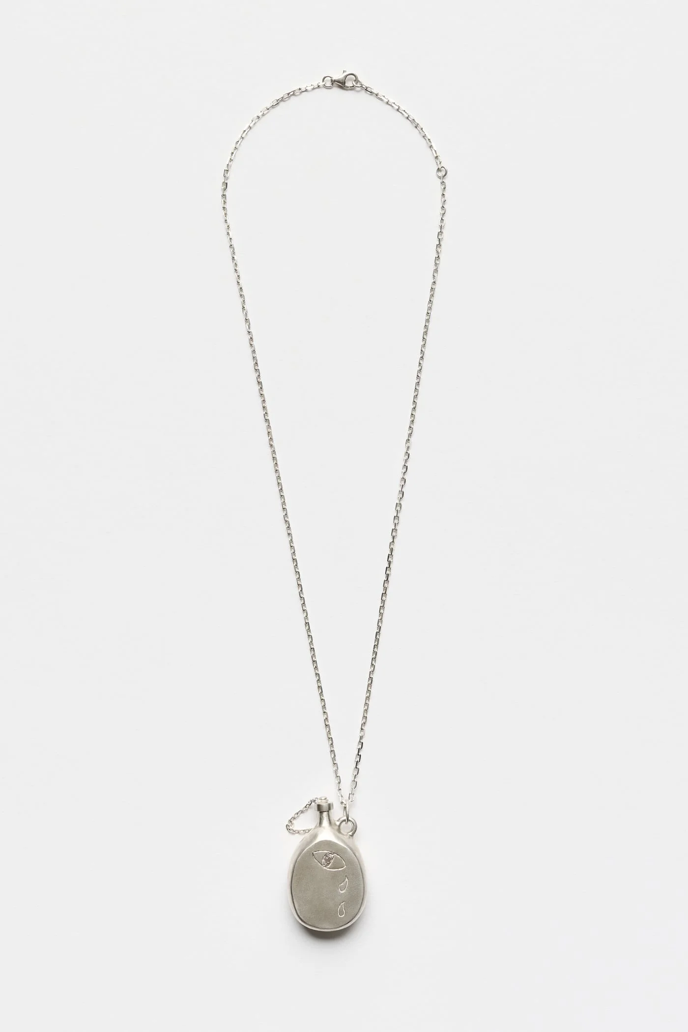 Tear Container Necklace Sterling Silver - 1