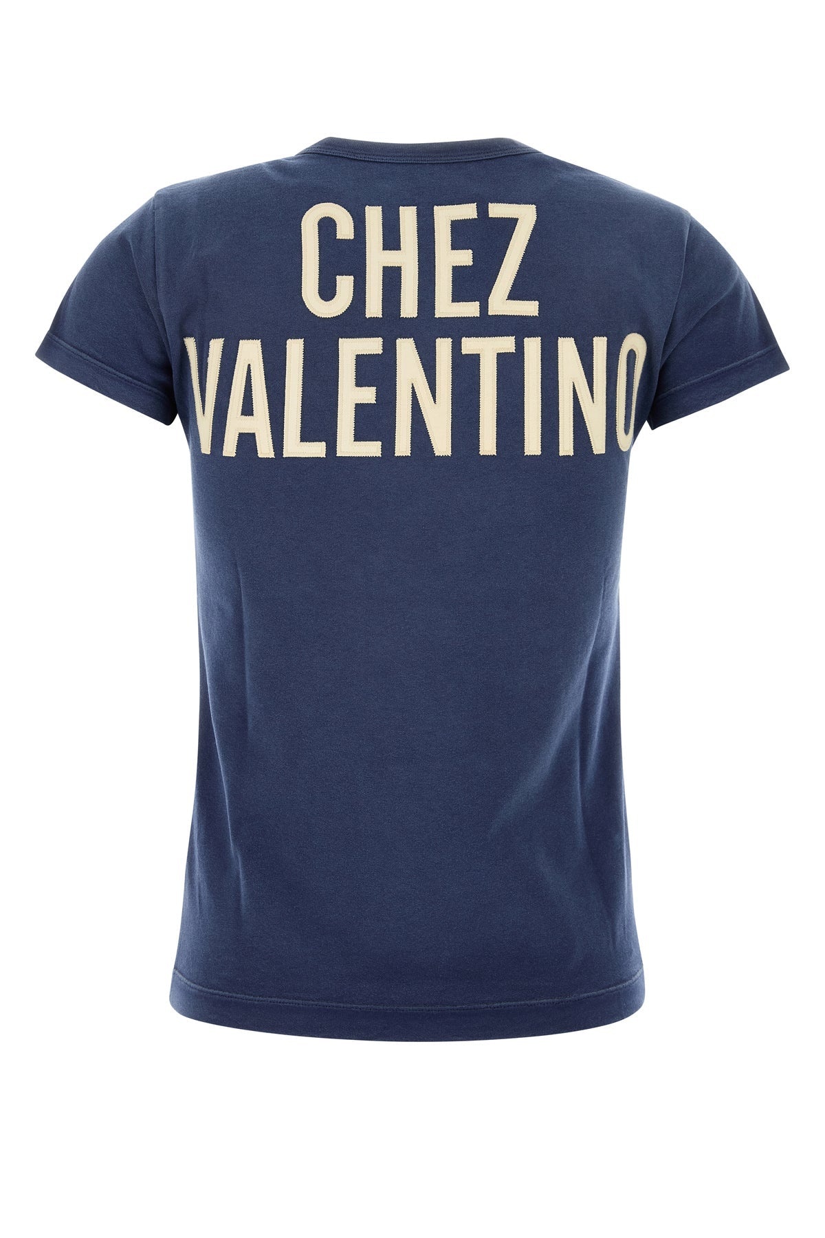 Valentino Garavani Women Navy Blue Cotton T-Shirt - 2