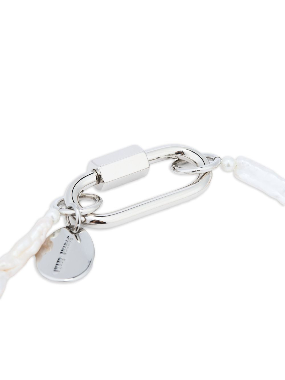baroque-pearl clasp necklace - 4