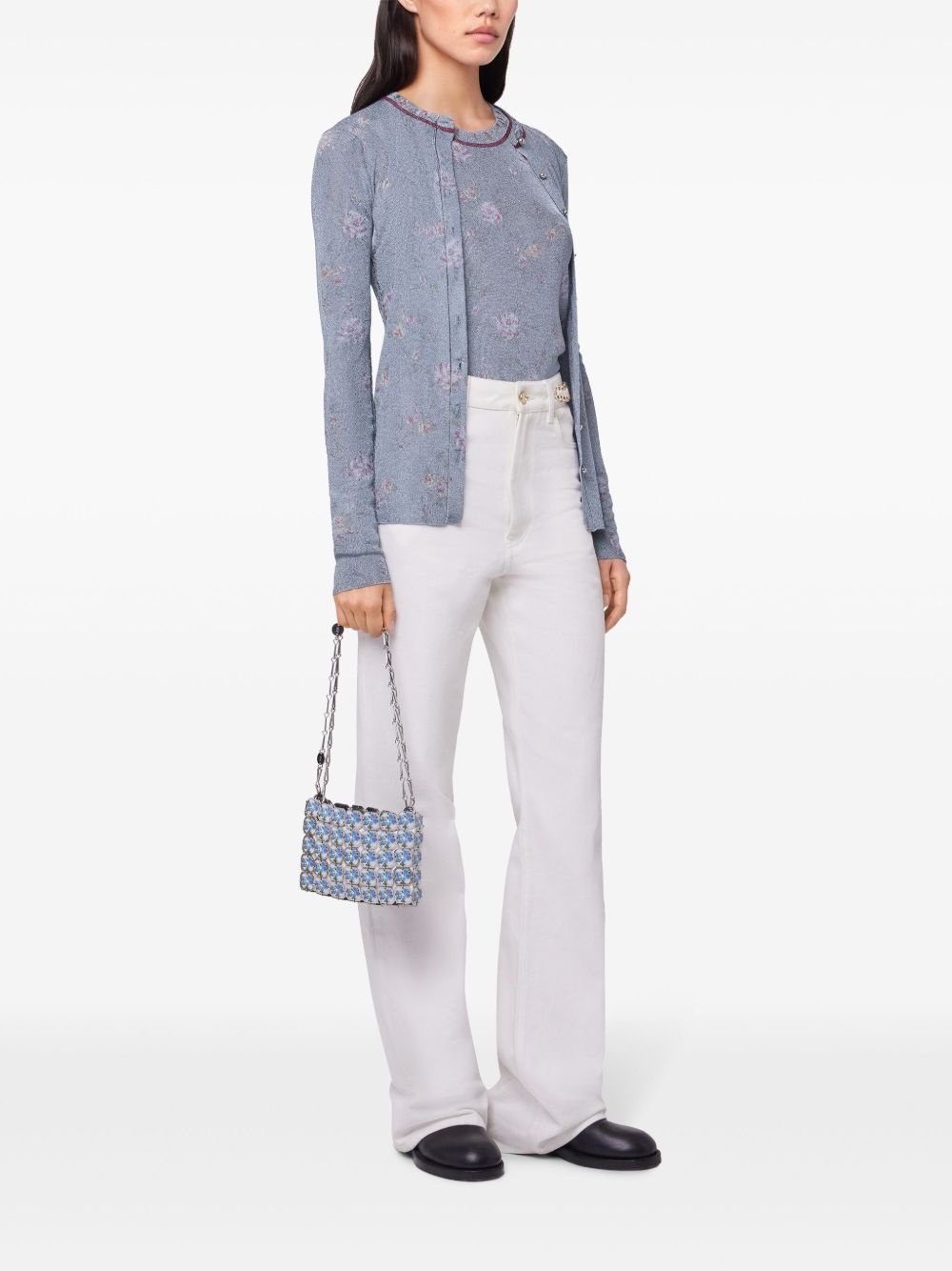 floral-print cardigan - 3