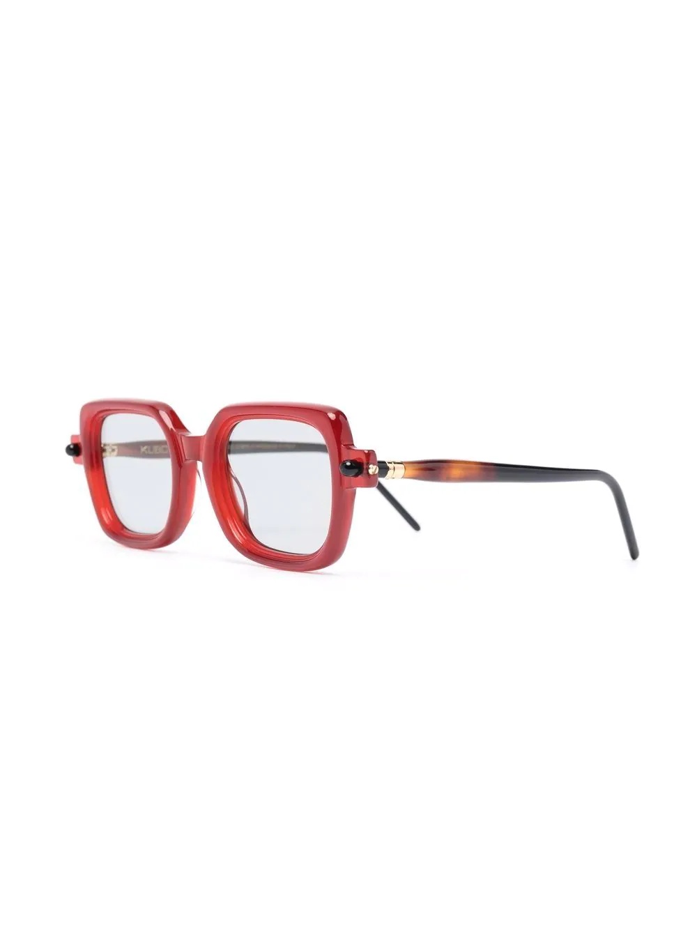 two-tone square-frame glasses - 2