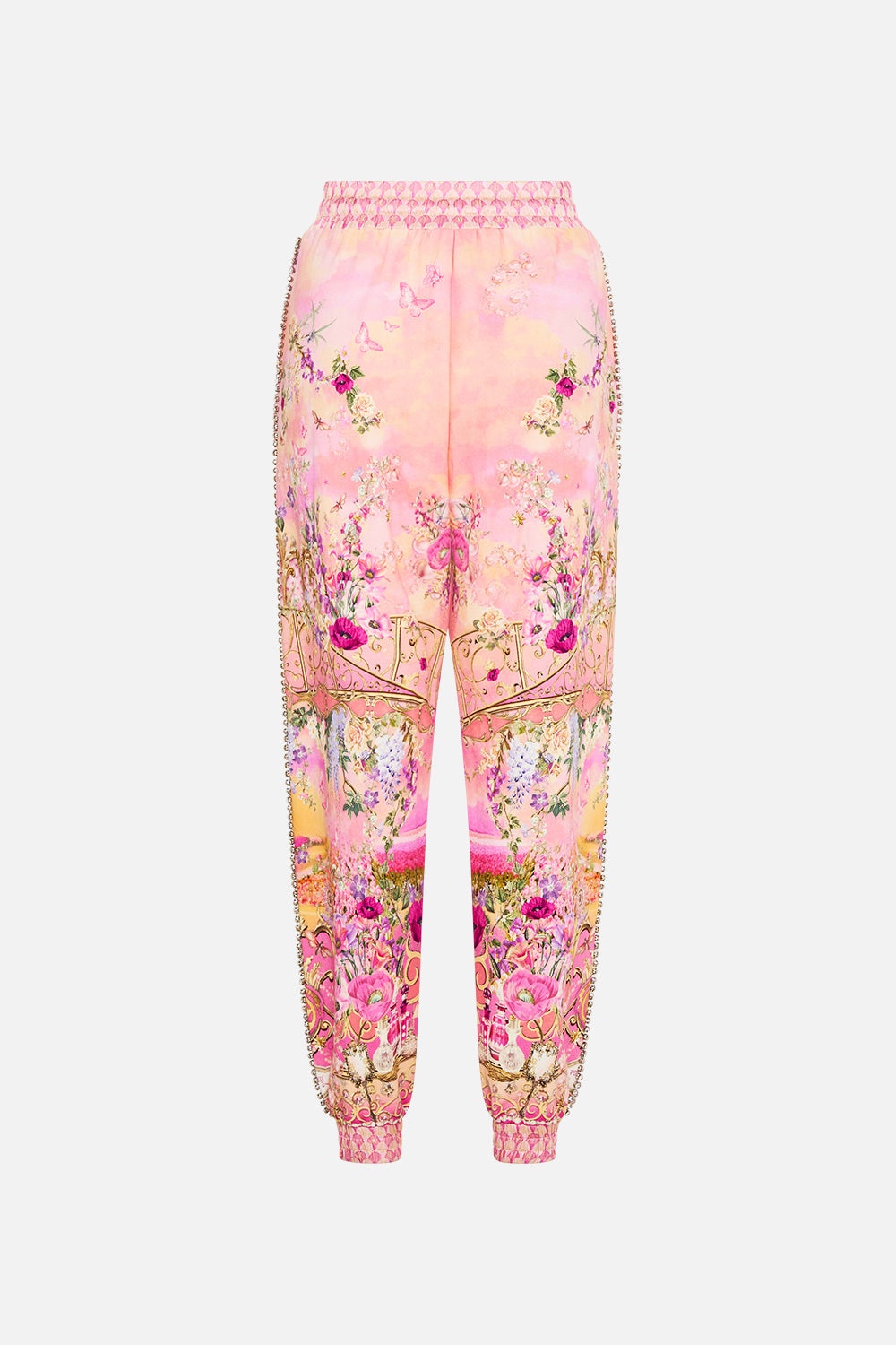 JERSEY TRACK PANT WITH SILK DETAILS - 7