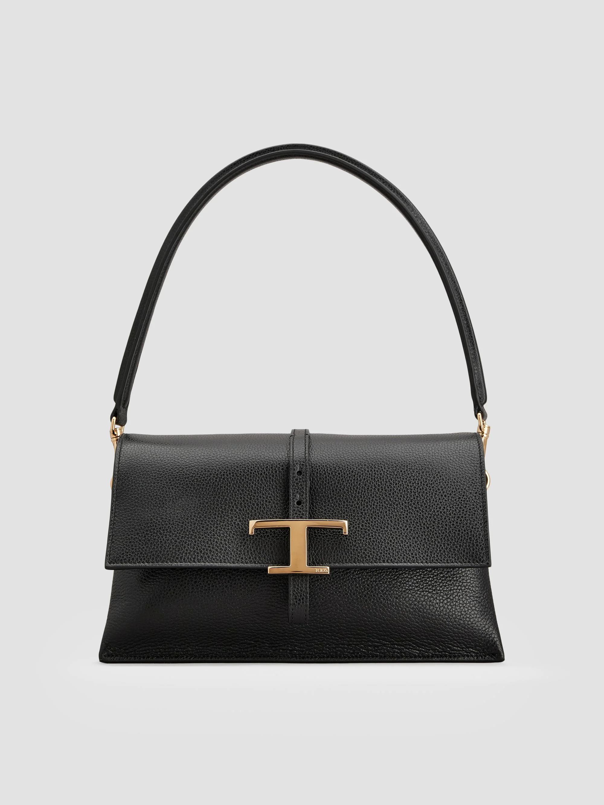 Women's T Timeless Mini Leather Shoulder Bag - Nero - 1