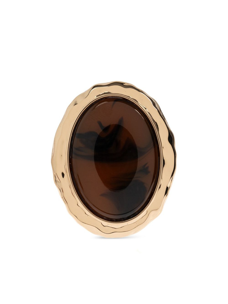 tortoiseshell round-shape earrings 4