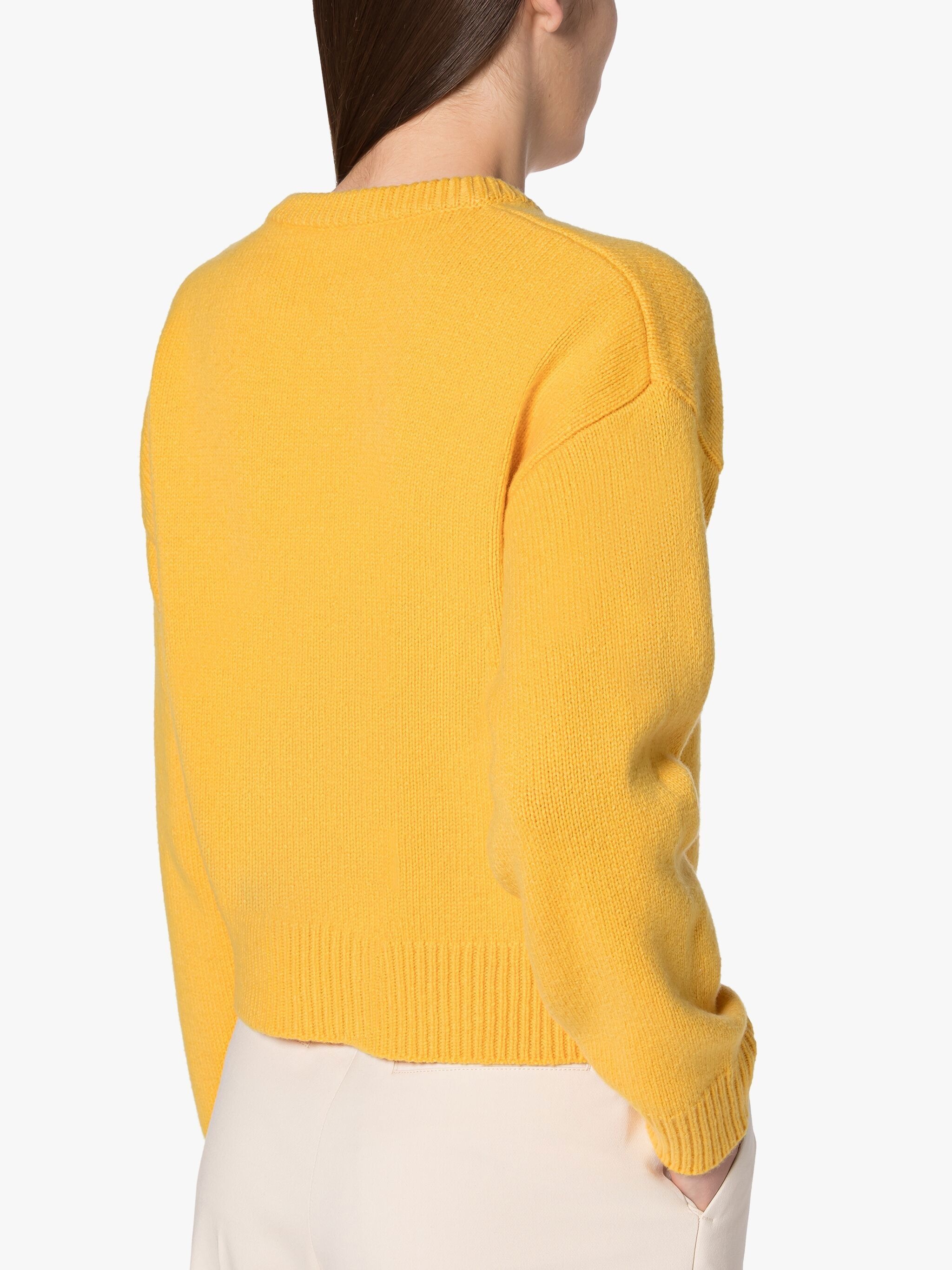 KAYLEIGH YELLOW WOOL CREWNECK SWEATER - 6