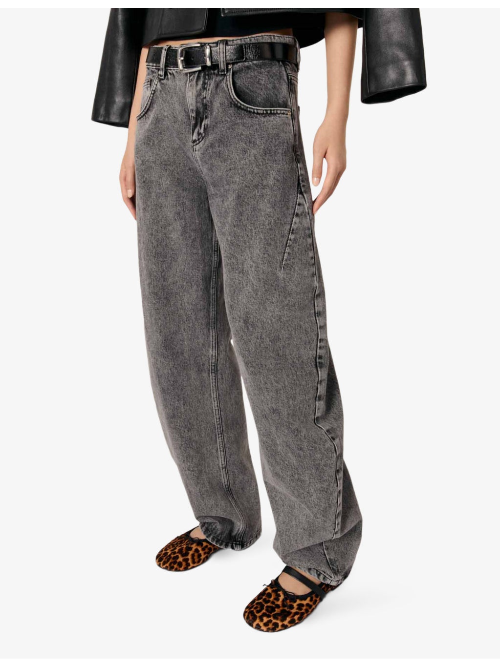 Barrel-leg relaxed-fit high-rise denim jeans - 5