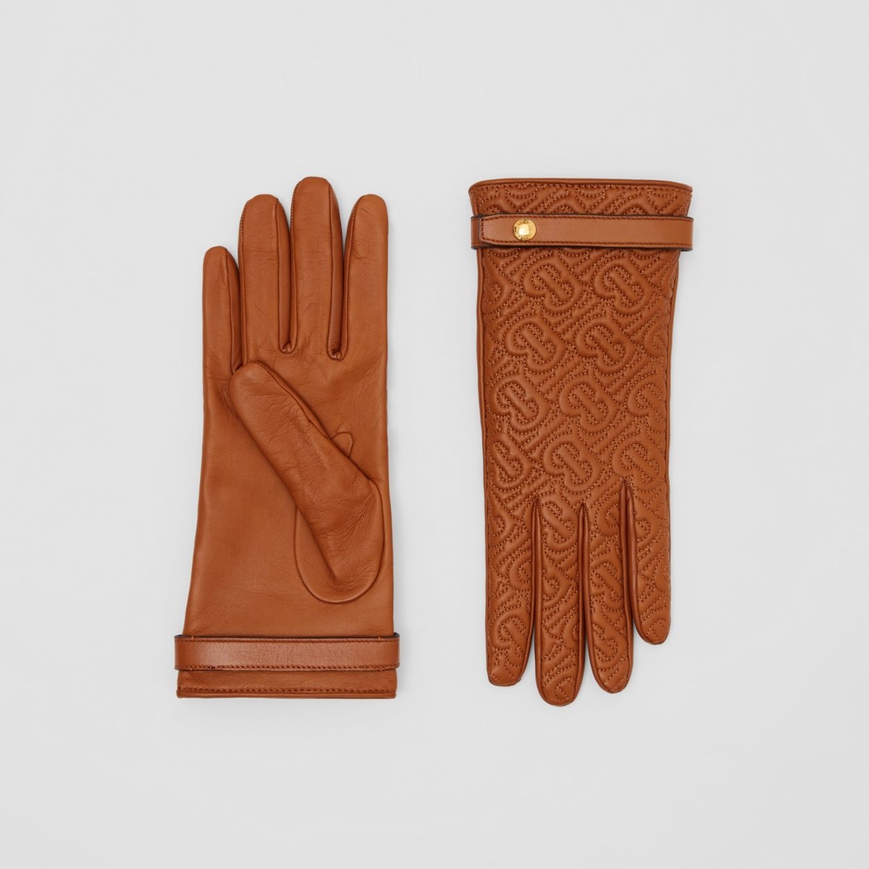 Cashmere-lined Quilted Monogram Lambskin Gloves - 1