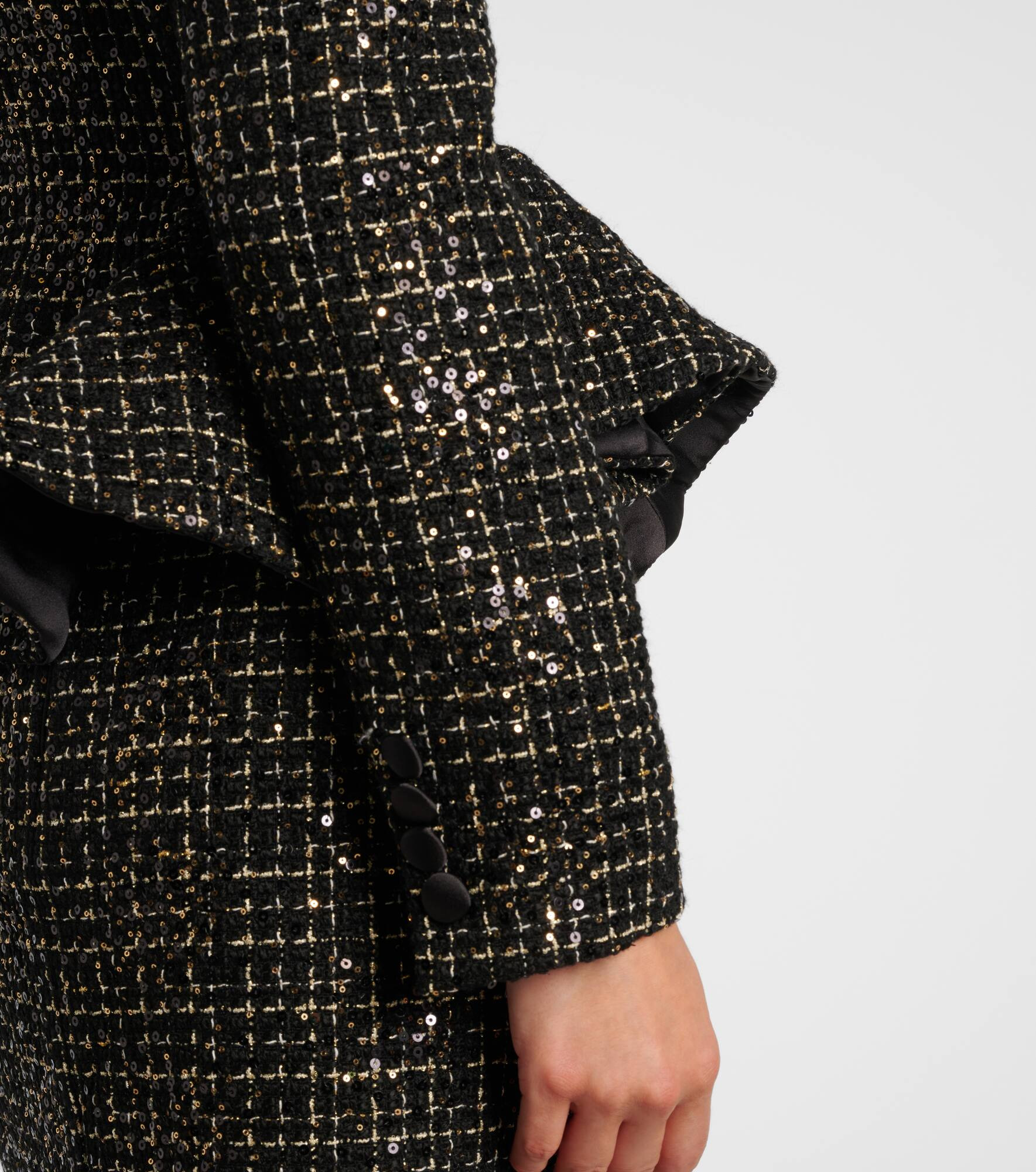 Tomomi sequined peplum tweed jacket - 6