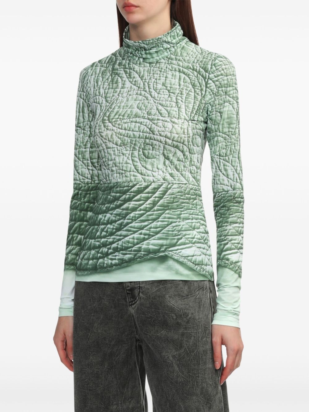 trompe l'oeil-print top - 3
