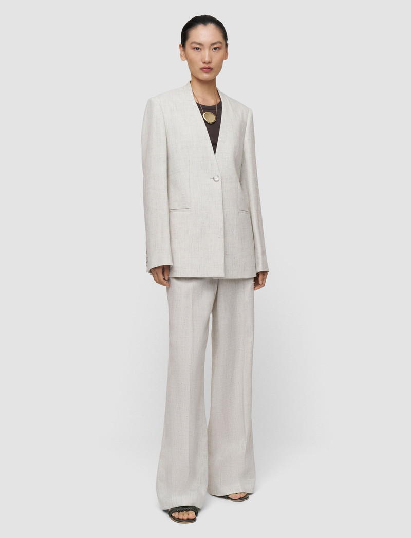 JOSEPH Ferula Textured Cotton Linen Jacket outlook