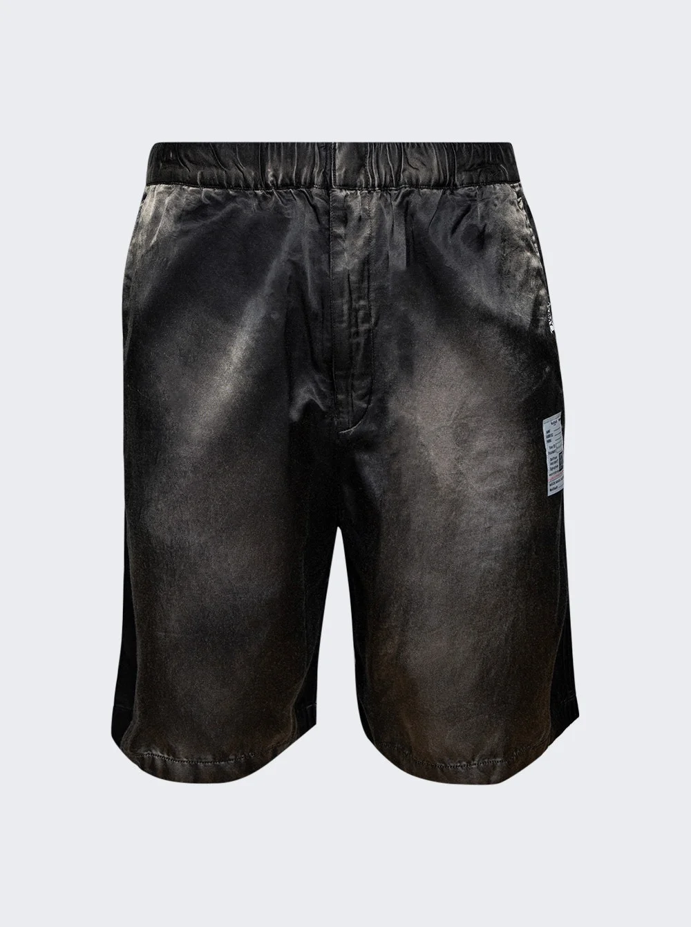 Aged Satin Shorts Black - 1