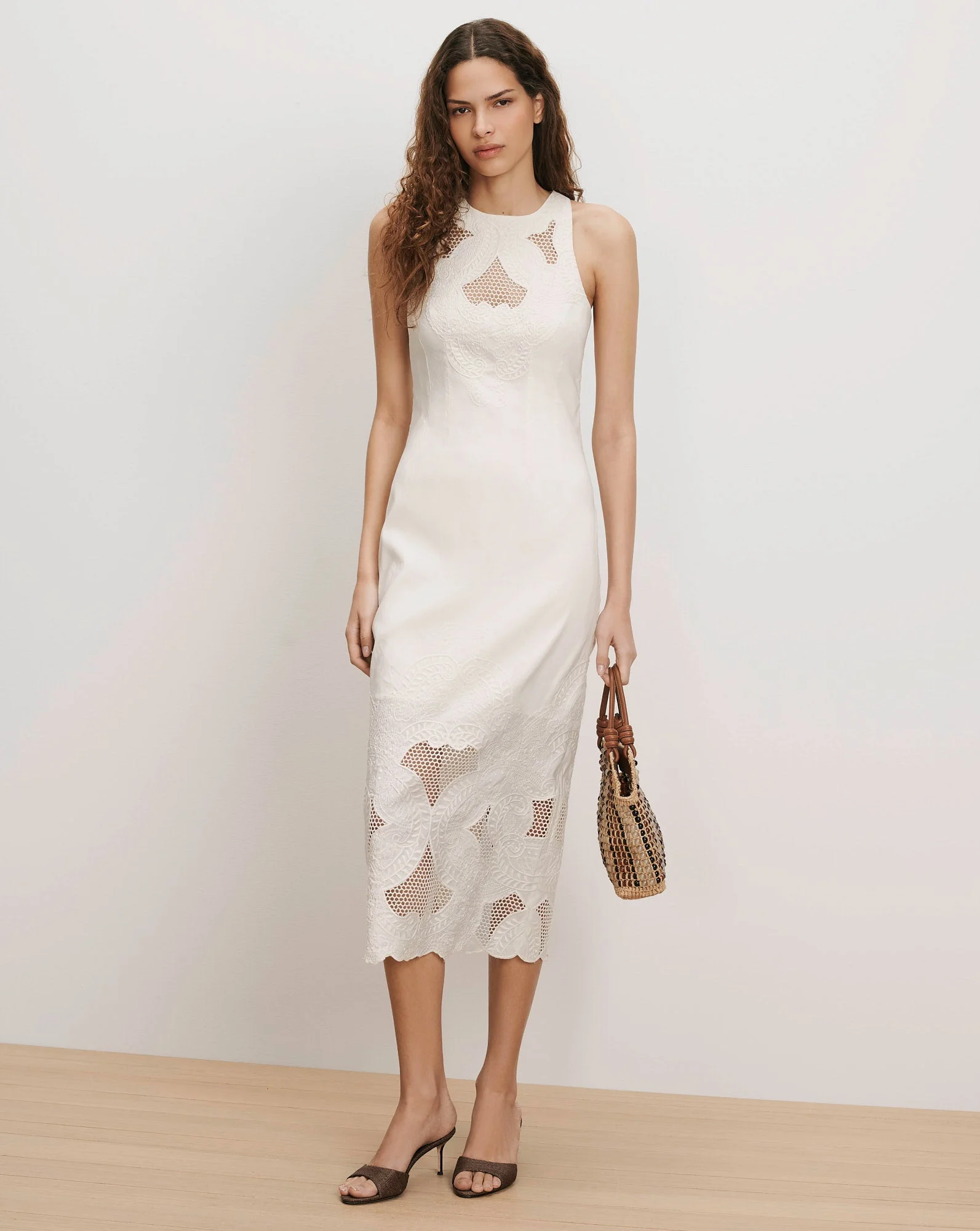 UPTEN EYELET MIDI DRESS - 1