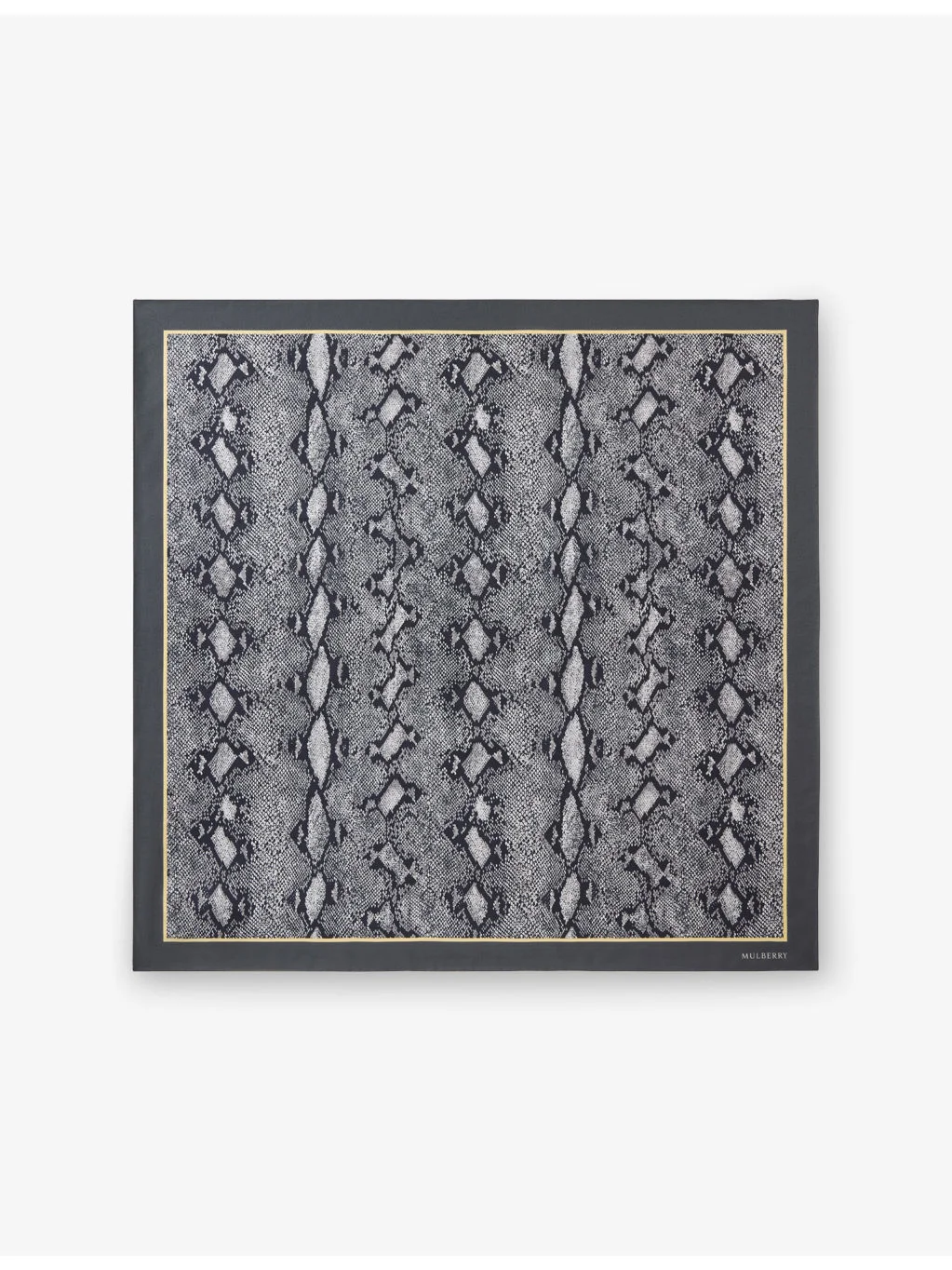 Snakeskin Square Printed Silk Scarf - 1