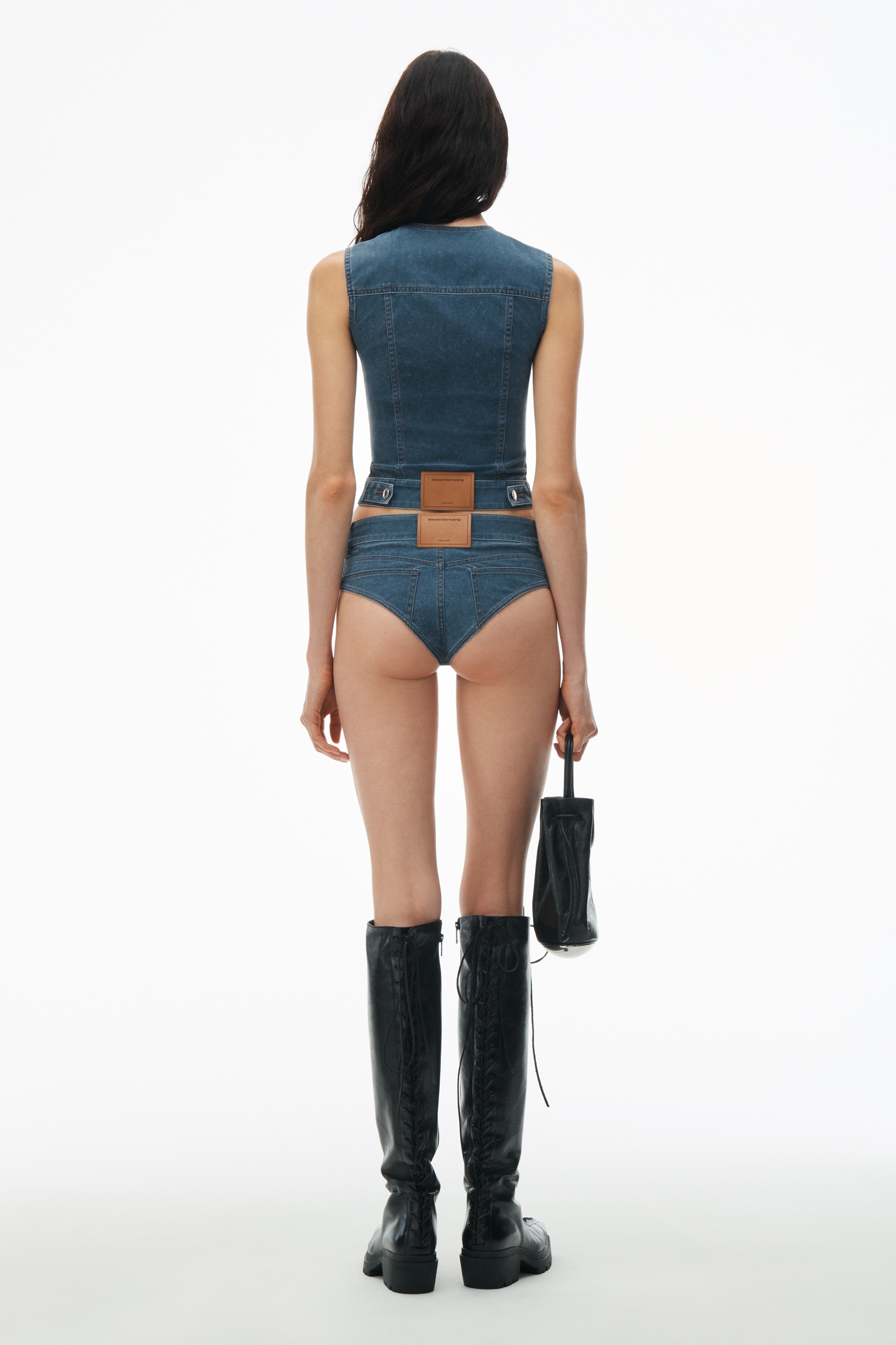 Vest in Denim Trompe-L'oeil - 4