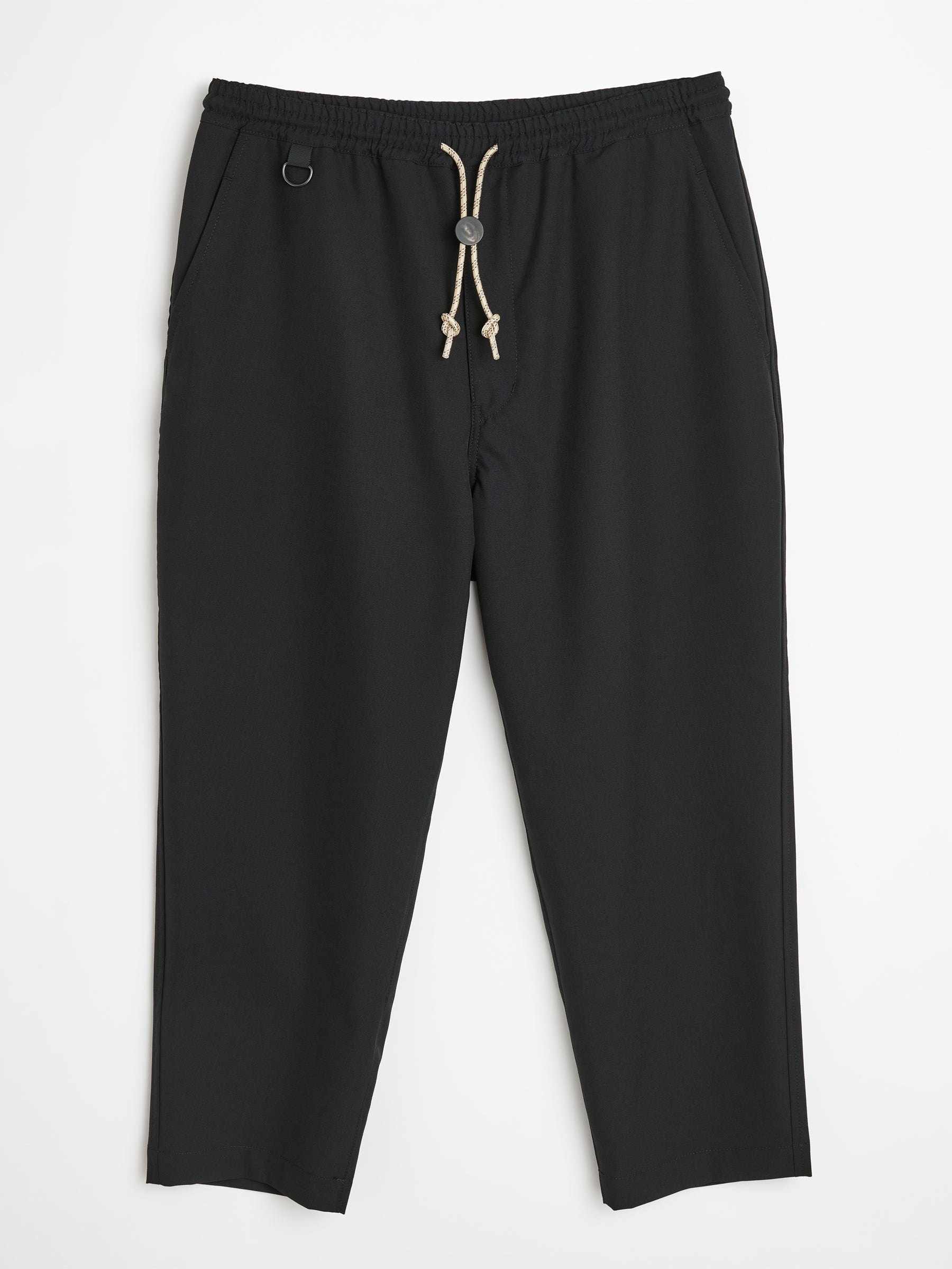 COMME DES GARÇONS HOMME WOOL POPLIN PANTS BLACK - 1