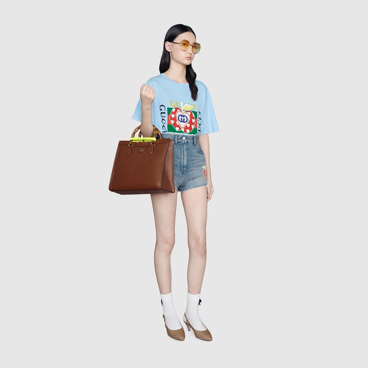Gucci Les Pommes denim shorts - 2