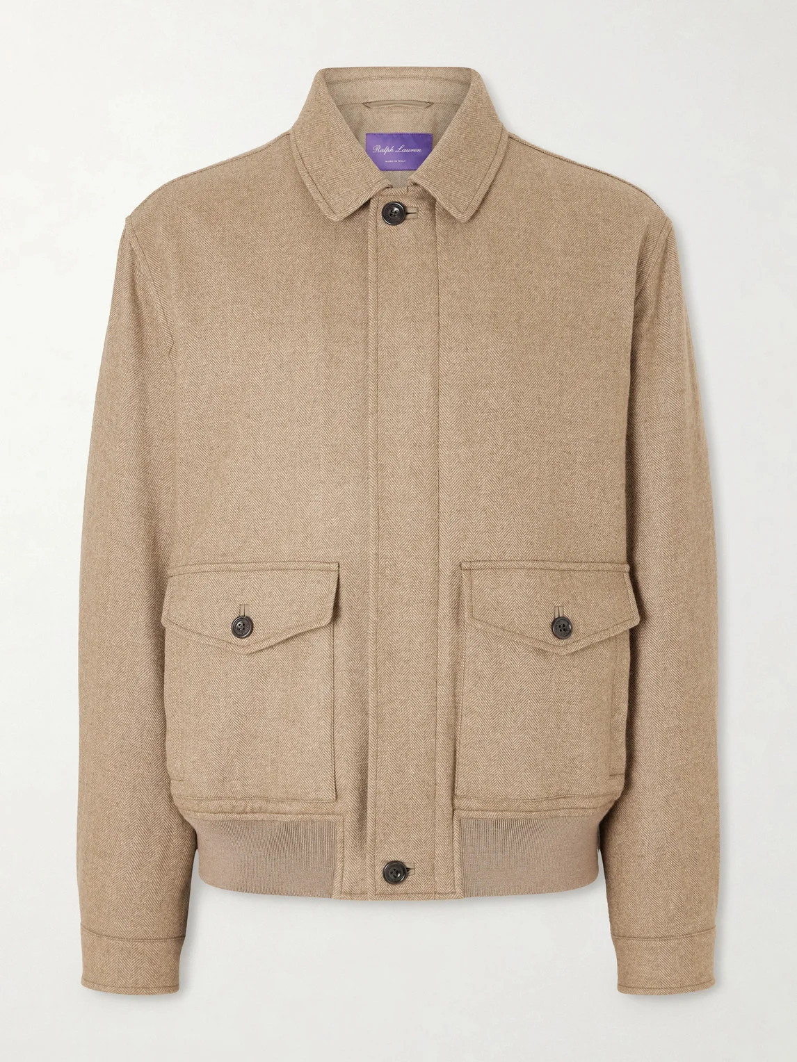Herringbone Cashmere Jacket - 1