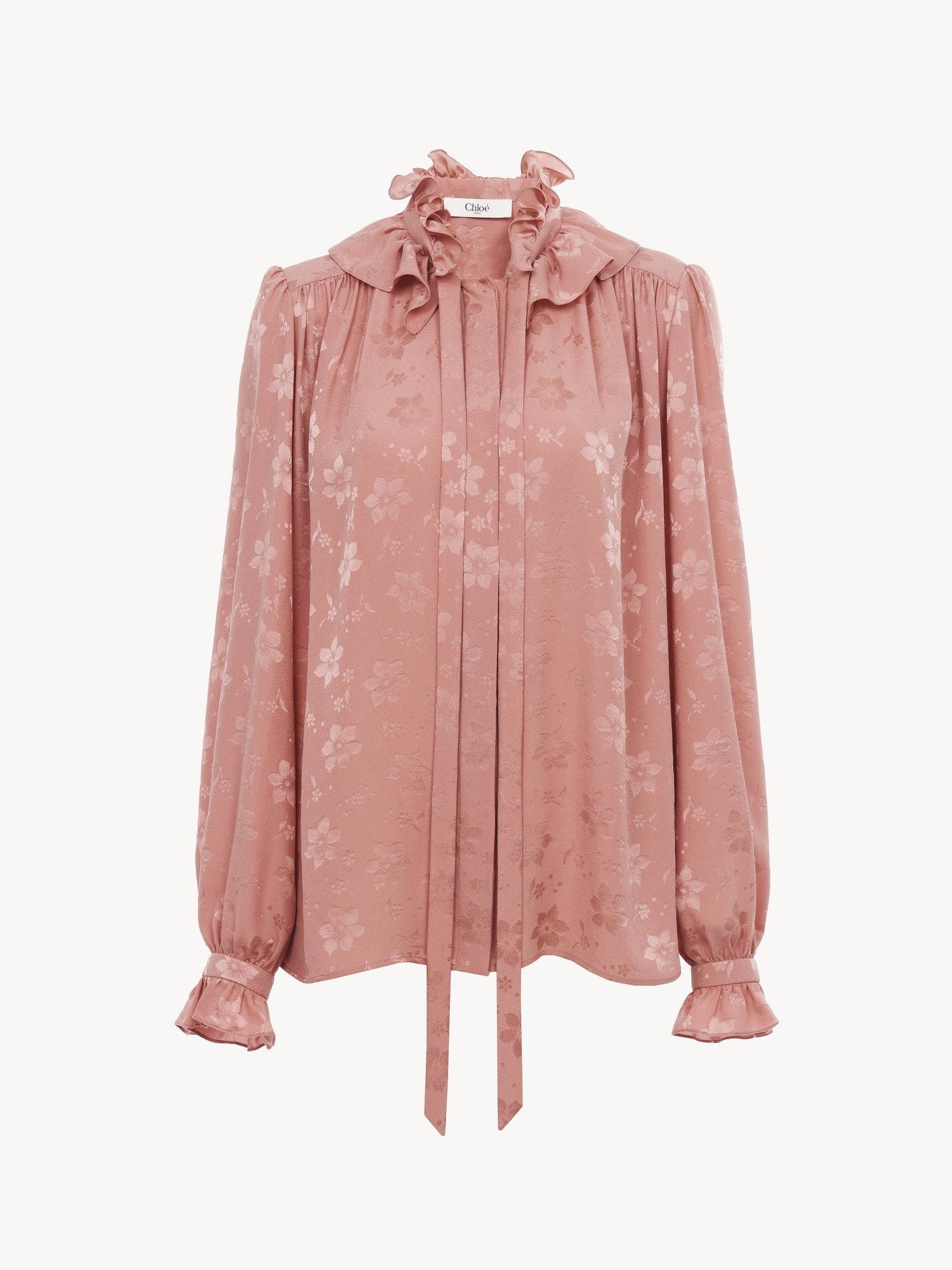 FLUID BLOUSE IN SILK JACQUARD - 2