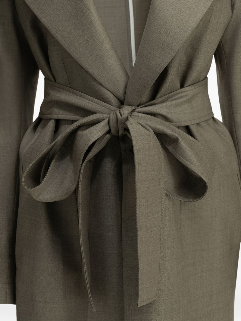 SA SU PHI belted double-breasted coat outlook