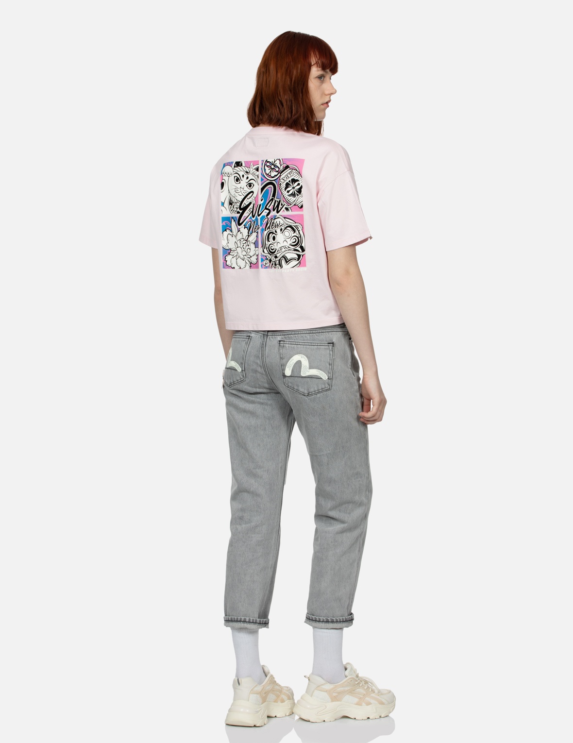 SEAGULL PRINT BOYFRIEND JEANS - 3
