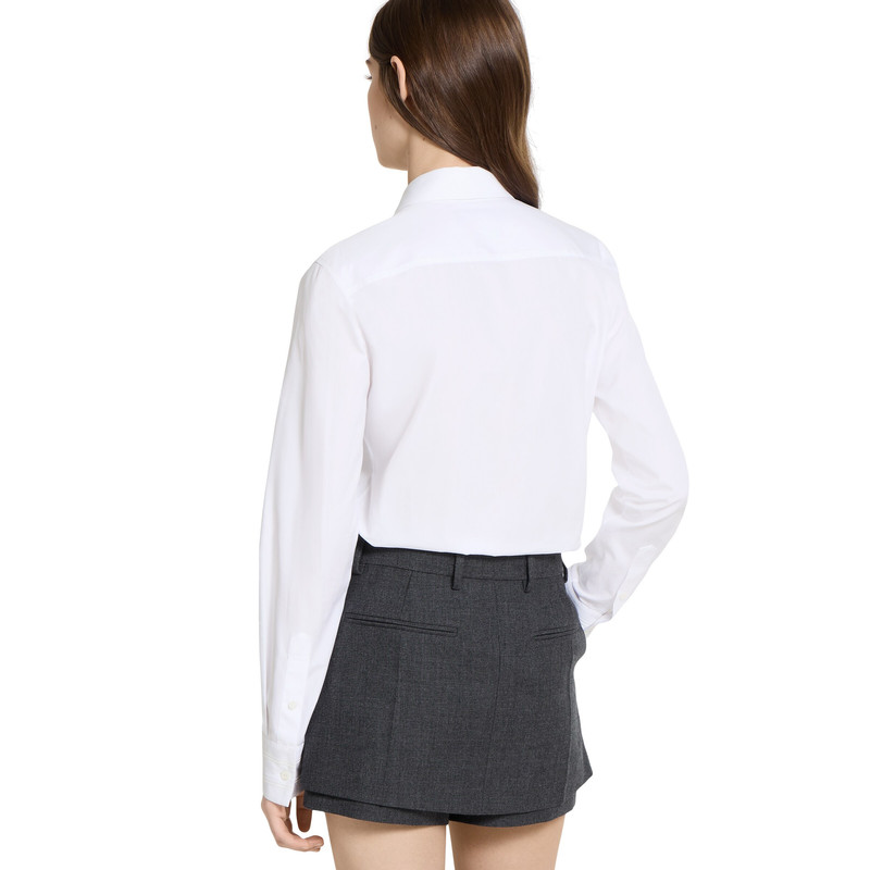 Cotton poplin shirt with embroidery 4