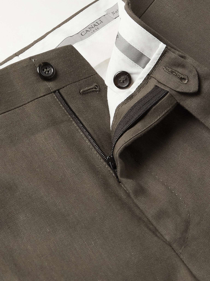 Kei Slim-Fit Tapered Linen and Wool-Blend Suit Trousers 3