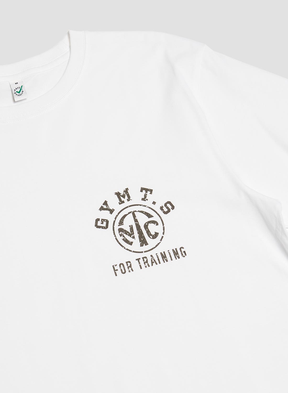 Gym Stencil Tee in White - 2
