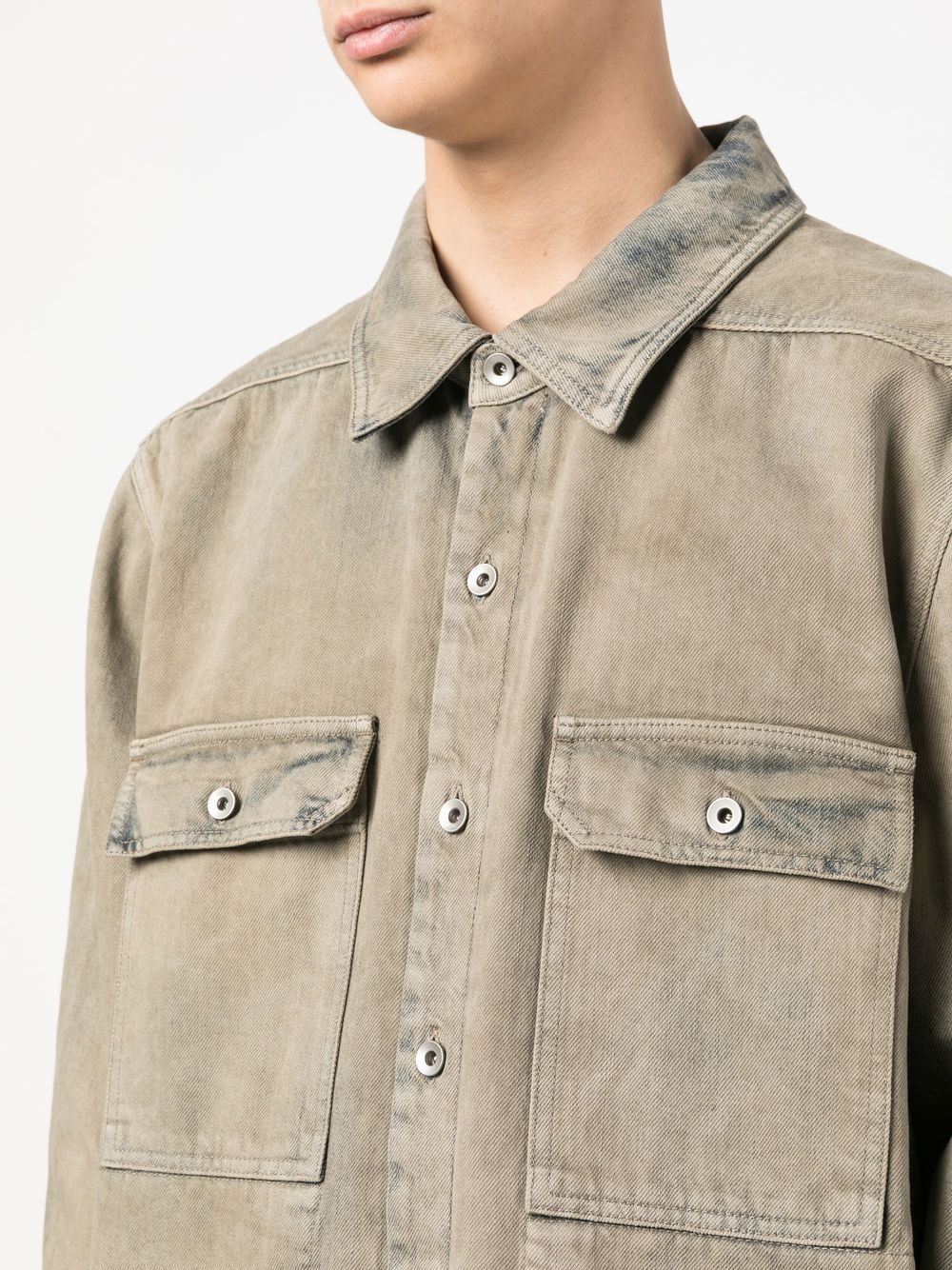 stonewashed denim shirt - 5