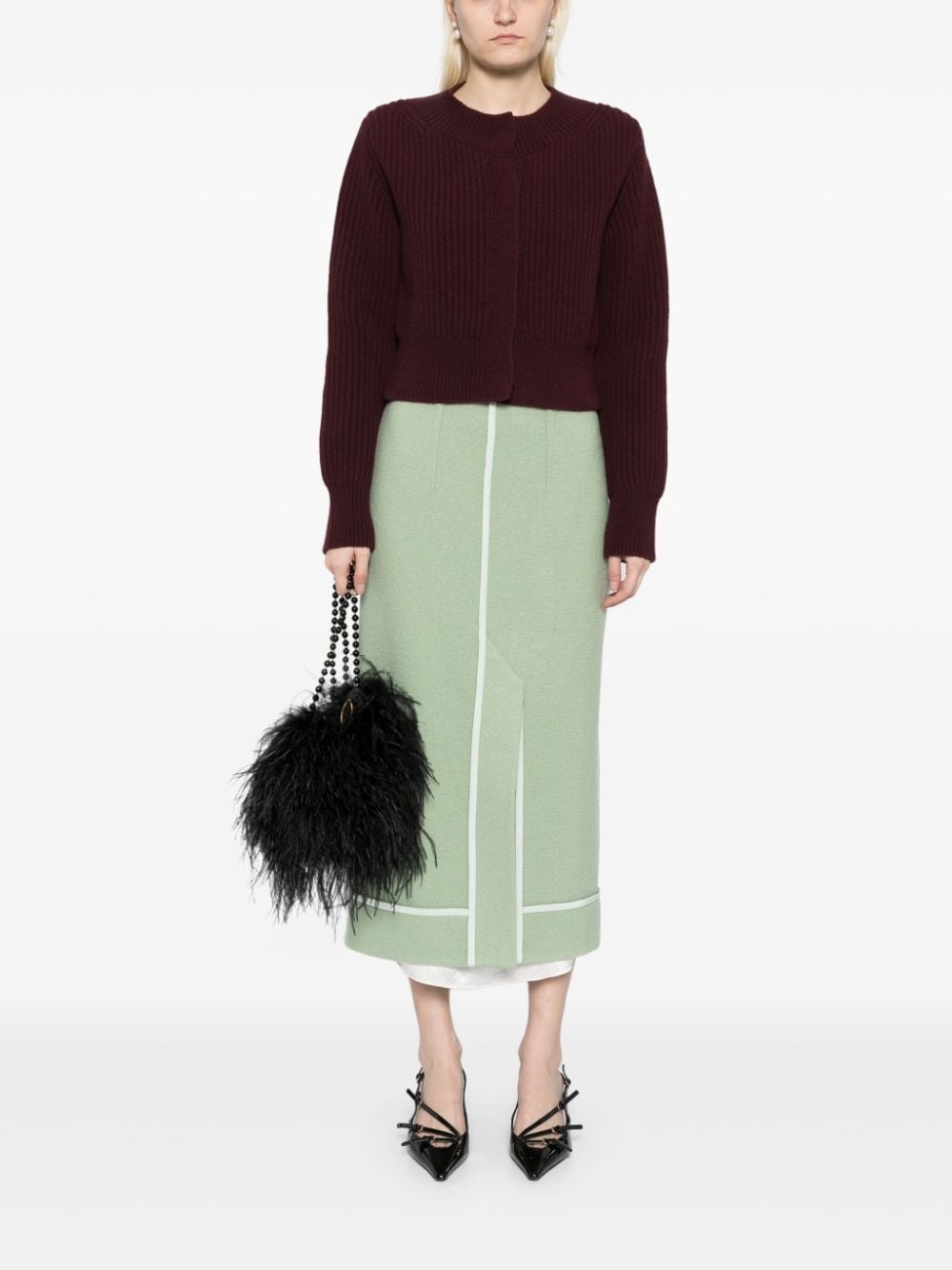 cropped cardigan - 2
