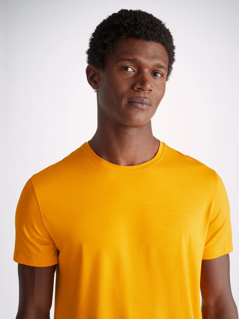 Men's T-Shirt Basel Micro Modal Stretch Saffron - 2