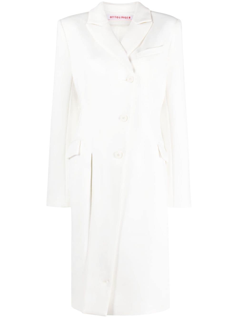 split scuba-jersey maxi coat - 1