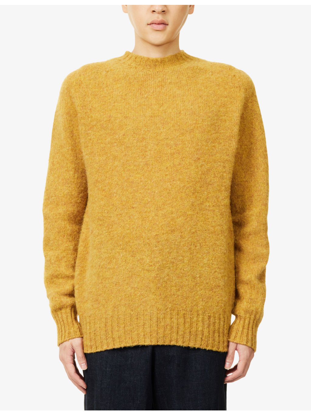 Shetland Crew Neck Wool Knitted Jumper - 3